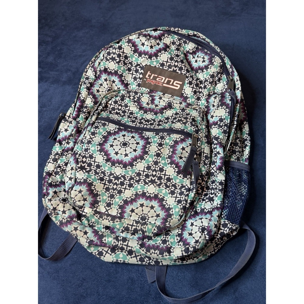 Trans By JanSport Supermax 17 Laptop Backpack Navy Moonshine Moroccan TM60